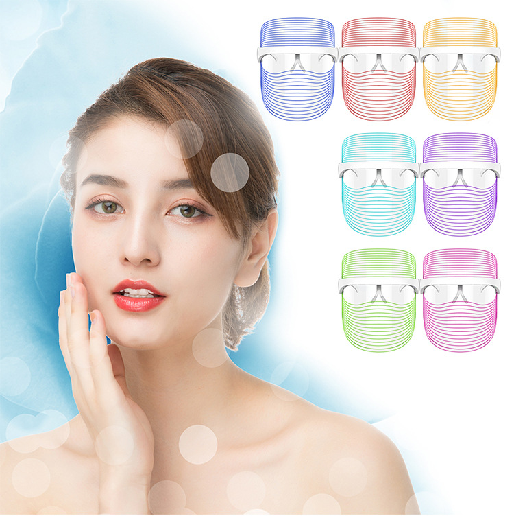 Máscara Facial de Terapia de Luz LED de 7 Colores